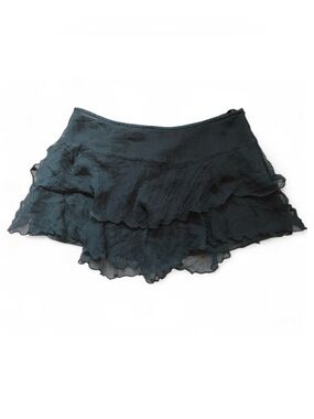 2004 Vintage WD.NY | 100% Silk Ruffle Mini Skirt